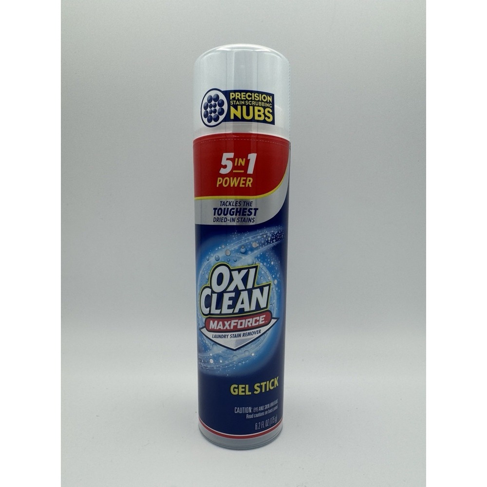 1 Count OxiClean 6.2 Oz Max Force 5 In 1 Power Laundry Stain Remover Gel Stick